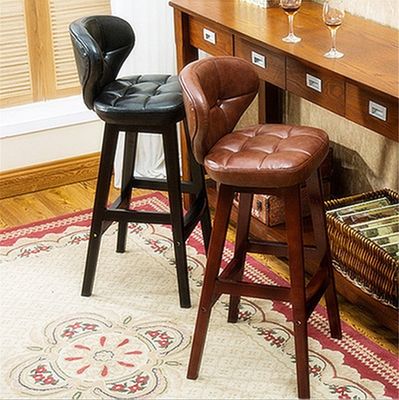 메일 포장 Y 현대 고구려 포장 된 목재 바 의자 의자 바 테이블을위한 가죽 높은 의자 저렴한 가격