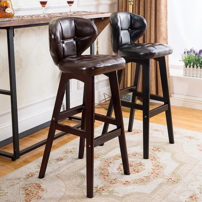 메일 포장 Y 현대 고구려 포장 된 목재 바 의자 의자 바 테이블을위한 가죽 높은 의자 저렴한 가격