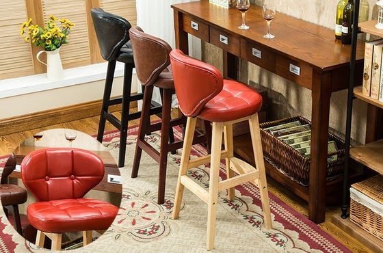 메일 포장 Y 현대 고구려 포장 된 목재 바 의자 의자 바 테이블을위한 가죽 높은 의자 저렴한 가격