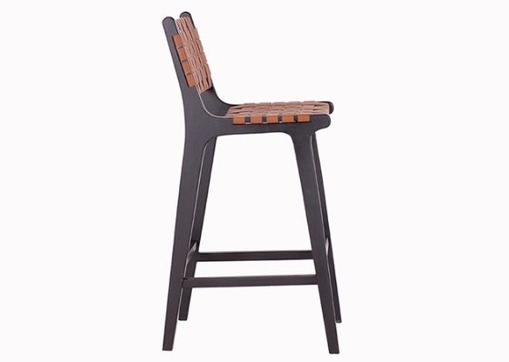 노르딕 패션 비스트로용 현대 스타일 고형 목재 바 의자