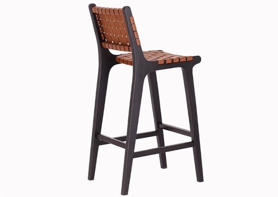 노르딕 패션 비스트로용 현대 스타일 고형 목재 바 의자