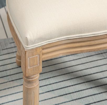 프랑스 빈티지 스타일 목재 식탁 천 목재 쌓일 수 있는 웨딩 목재 의자 니트로 라크 가공 강하고 내구성