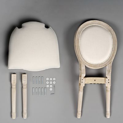 프랑스 빈티지 스타일 목재 식탁 천 목재 쌓일 수 있는 웨딩 목재 의자 니트로 라크 가공 강하고 내구성