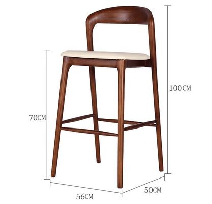 근대적인 이탈리아 고형 목재 식탁 바 스쿨 하이 체이어 비스트로 바 체이어