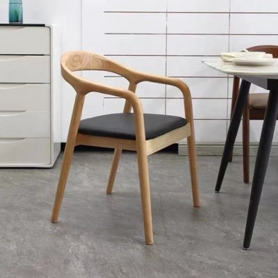 고품질 식사용 고형 나무 노르딕 라이트 럭셔리 호텔 카페 천 또는 가죽 식탁 의자