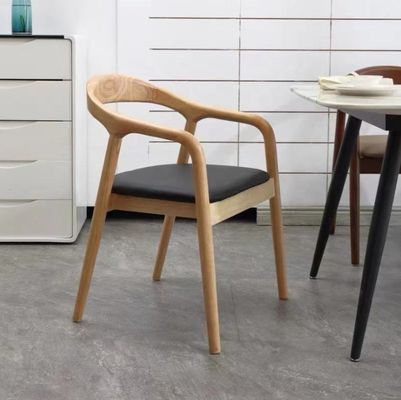 고품질 식사용 고형 나무 노르딕 라이트 럭셔리 호텔 카페 천 또는 가죽 식탁 의자