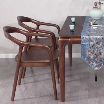 고품질 식사용 고형 나무 노르딕 라이트 럭셔리 호텔 카페 천 또는 가죽 식탁 의자