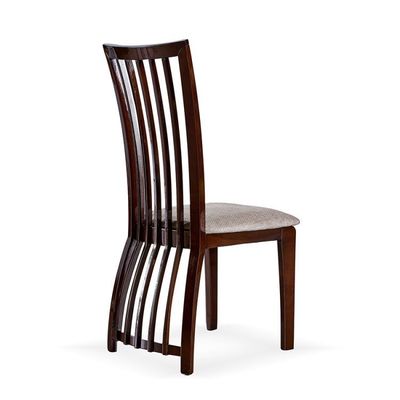 식실 가구 노르딕 스타일의 목재 프레임과 직물 가루로 된 높은 등 의자