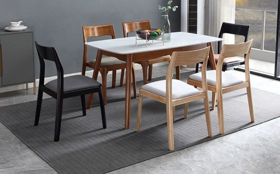현대 디자인 현대 노르딕 스택 할 수 있는 오크 월넛 식탁 의자