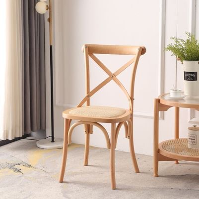 고형 목재 십자 뒷면 결혼식 목재 의자