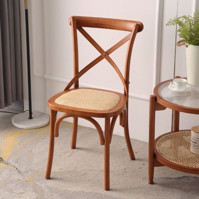 고형 목재 십자 뒷면 결혼식 목재 의자