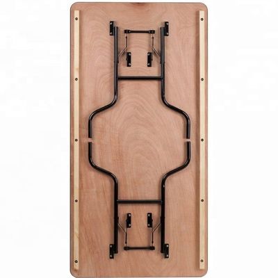 옥외 직사각형 단단한 나무 잔치 결혼식 호텔 접이식 테이블 결혼식 및 호텔을위한 현대적인 디자인