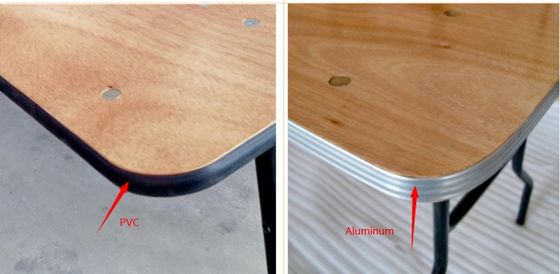 옥외 직사각형 단단한 나무 잔치 결혼식 호텔 접이식 테이블 결혼식 및 호텔을위한 현대적인 디자인