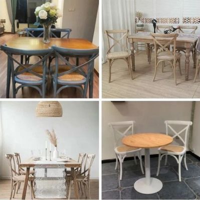 NO 접힌 맞춤형 미국 현대 디자인 단단한 나무 십자 BackStackable 이벤트 Dinging 의자