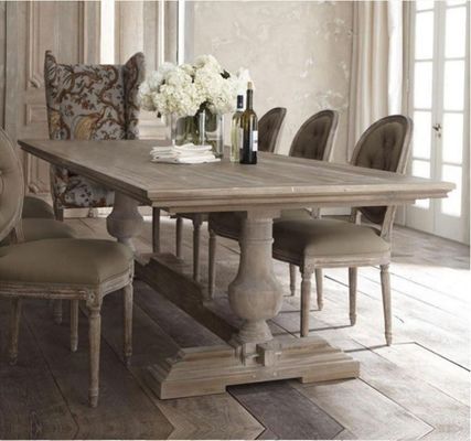 120cm*60cm*75cm 빈티지 시골 센터 곡선 소나무로 된 식탁