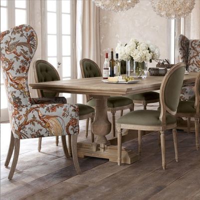 120cm*60cm*75cm 빈티지 시골 센터 곡선 소나무로 된 식탁