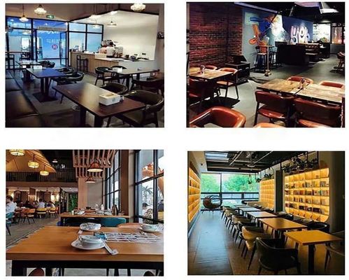 현대 디자인 직사각형 목재 식탁 레스토랑 테이블 가구