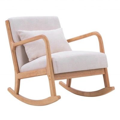 거실 가구 유럽 스타일 목재 포장 된 단단한 목재 흔들기 소파 의자 메일 포장