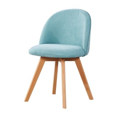 현대 노르딕 스타일의 목재 다리 및 포장 된 좌석으로 된 식탁 의자