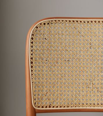 간단한 디자인 고형 목재 식탁 라탄 의자 레스토랑 및 식탁