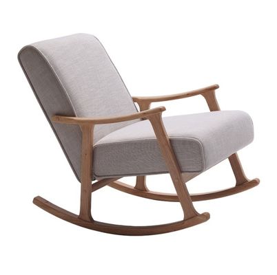 실용적인 높은 밀도 스폰지 직물 목재 거실 유럽 스타일의 흔들기 의자