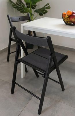 최고의 2023 호텔 이벤트 용 목재 접는 의자 접은 예 단단한 목재 프레임