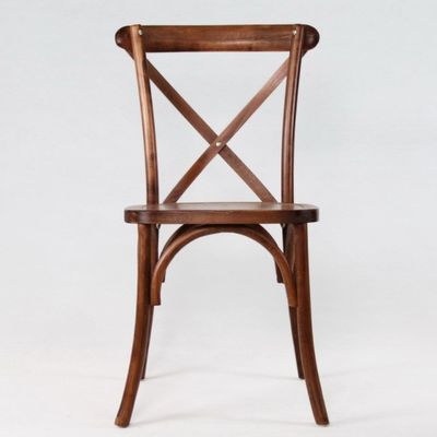 안티크 디자인 스타일 D50*W42*H88CM 겹쳐질 수 있는 목재 X 크로스 뒷좌석 레스토랑 식사용 의자 및 모든 가구