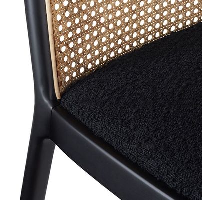 우편 포장 튼튼한 단단한 목재 팔 없는 라탄 식탁 의자