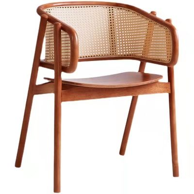 NO 접힌 스타일리시 모형 목재 라탄 식탁 의자