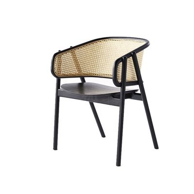 NO 접힌 스타일리시 모형 목재 라탄 식탁 의자