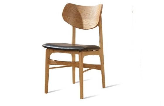 클래식 노르딕 레스토랑 의자 W48cm*D50cm*82cm with Burlywood/Brown upholstered Wooden Chairs