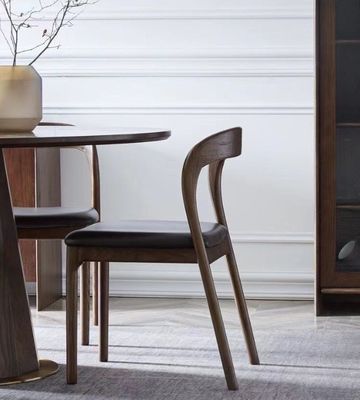 현대 노르딕 고체 나무 포장 레스토랑 의자 W48.5cm*D55.2cm*H77cm 크기의 식탁 의자