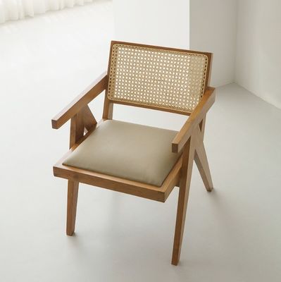 목재 라탄 식탁 팔받침 의자 고형 나무 건설 일반 가정 가구