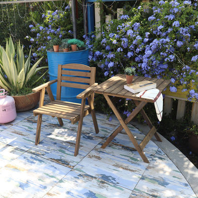 메일 포장 Y 내구성 야외 patio 가구 세트 고형 나무 현대 식탁 세트 및 정원 의자