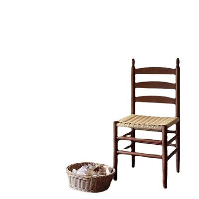 NO 접힌 구부러진 등반 식탁 의자 손으로 만든 단단한 나무와 로프 엮은 쿠션 OEM 서비스가 받아 들여집니다