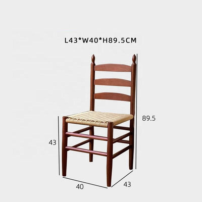 NO 접힌 구부러진 등반 식탁 의자 손으로 만든 단단한 나무와 로프 엮은 쿠션 OEM 서비스가 받아 들여집니다