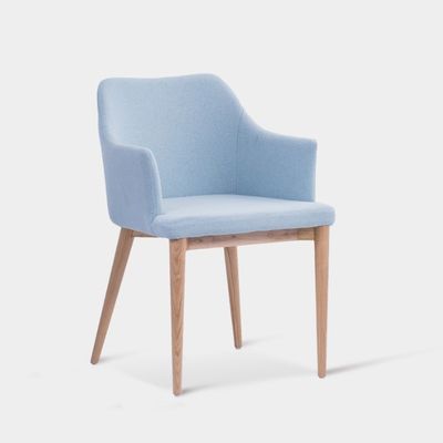 호텔 레스토랑 식탁 의자 고체 재 나무 프레임과 포장 된 금속 직물 거품 의자