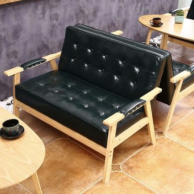 편안한 목재 디자인 PU 좌석 오피스 빌딩 및 커피숍에서 호텔 식사용 좌석