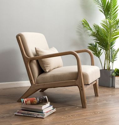 현대 노르딕 거실 소파 가루 된 팔받침과 단단한 목재 구조