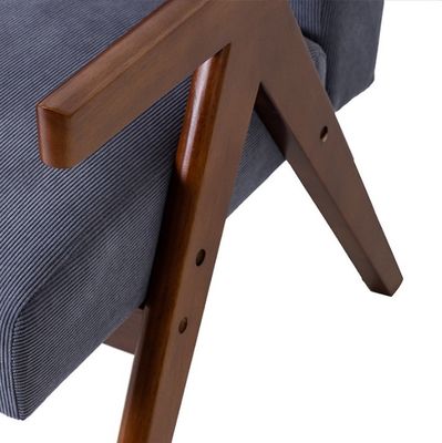 맞춤형 현대식 목재 및 직물 팔자리 노르딕 맞춤형 포장 단일 소파 의자