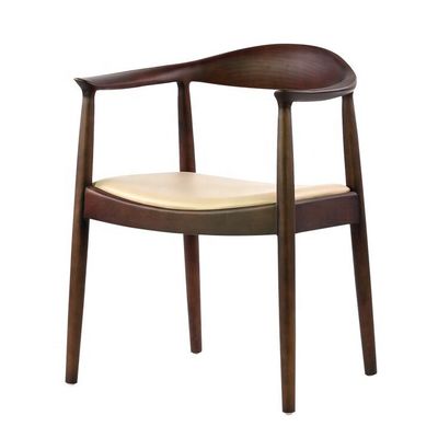 호텔 현대 PU 가죽 고형 목재 식탁 의자