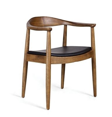 호텔 현대 PU 가죽 고형 목재 식탁 의자