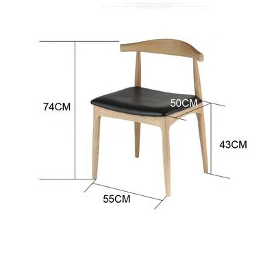 단단한 나무 프레임 레저 팔받침 현대 디자인 식탁 의자 침실 및 거실 가구