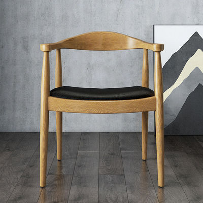 노르딕 낮은 팔 럭셔리 솔리드 티크 목재 디자인 식사 의자