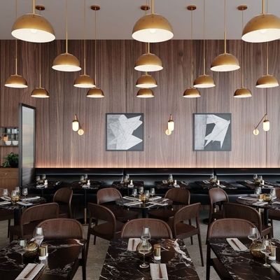 현대식 디자인 스타일의 상업용으로 저렴한 가격에 쌓일 수 있는 목재 식탁 의자