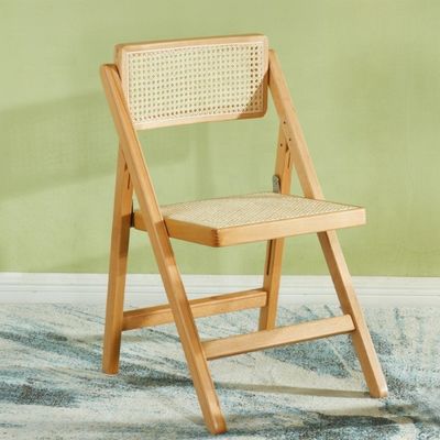 단단한 나무 래튼 프레임 자연 래튼 식탁 의자 접힌 네 현대 가구 레스토랑의 이벤트