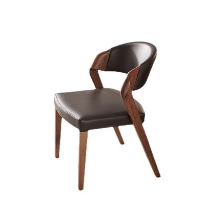 거실 가구 고형 목재 식탁 의자 맞춤형 디자인과 PU 가죽 쿠션
