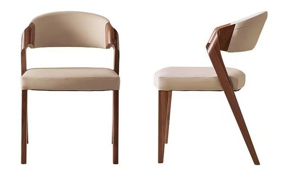 거실 가구 고형 목재 식탁 의자 맞춤형 디자인과 PU 가죽 쿠션