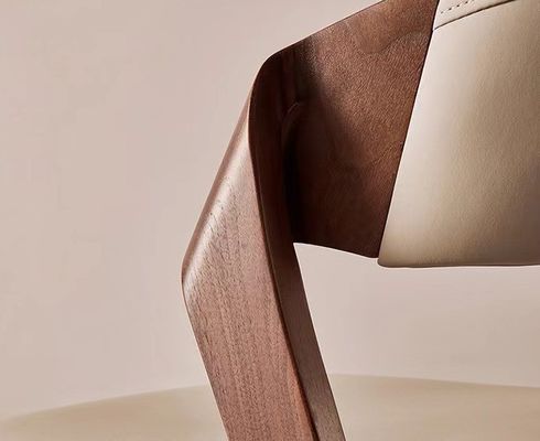 거실 가구 고형 목재 식탁 의자 맞춤형 디자인과 PU 가죽 쿠션