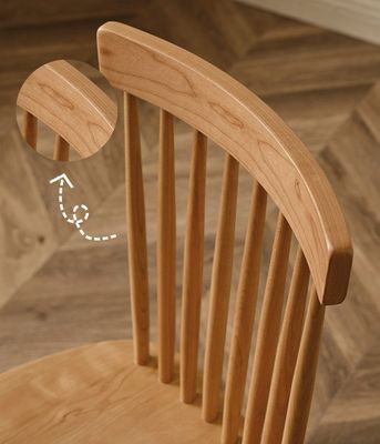 레스토랑 윈저 디자인 및 내구성을위한 현대 고형 나무 식탁 의자